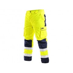 Nohavice CARDIF výstražné zimné žlté