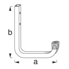 Alfer 2964 hák stenový  Zn 250x300mm