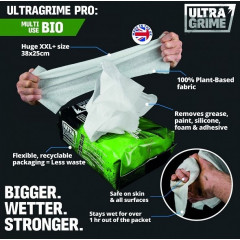 ULTRAGRIME profi čistiace obrúsky BIO-MULTIUSE 100ks XXL
