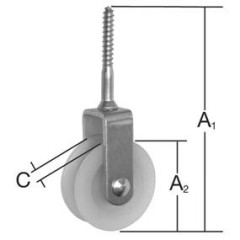 Koliesko kladkové Zn  90x30x6mm