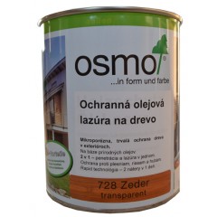 OSMO 728 ochranná olejová lazúra céder 0,75l