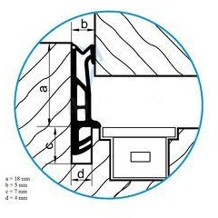 Tesnenie ok. ACF 5855 siroke 18mm - biele (160m)