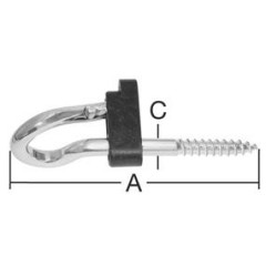 Hák na hojdačku - do dreva  150mm Zn (2ks)