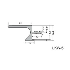 Úchytka - profil hliníkový UKW-5   3,5m