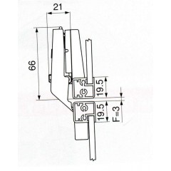 AVENTOS HF zaves stredovy CLIP top 78Z550AT, uzky Al ramik