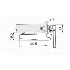 Zaves BLUM-CLIP top 120° 72T550A, uzky Al ram (AVENTOS HF)