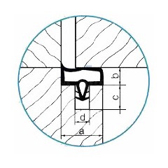 Tesnenie dverové interier EV 3967-rustikal    (bal 2x50m)